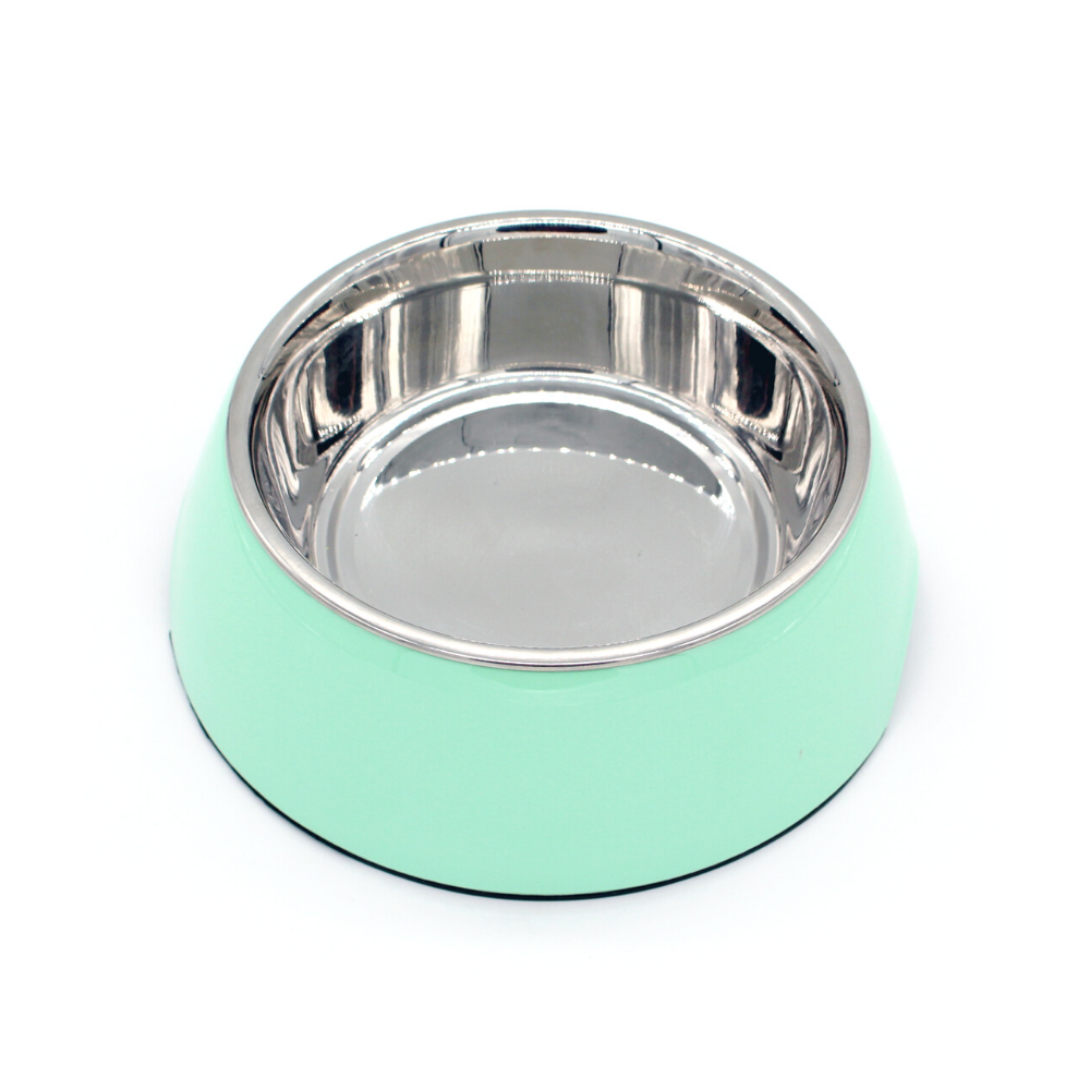 beboji Classic Melamine/Steel Dog Bowl-200  ml-Green -  not to be enabled