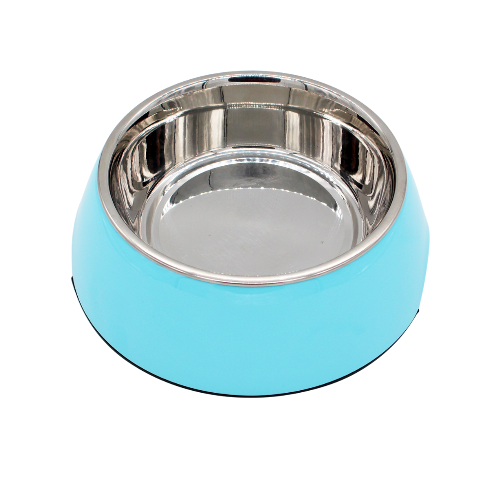 beboji Classic Melamine/Steel Dog Bowl-400 ml- Blue -  not to be enabled