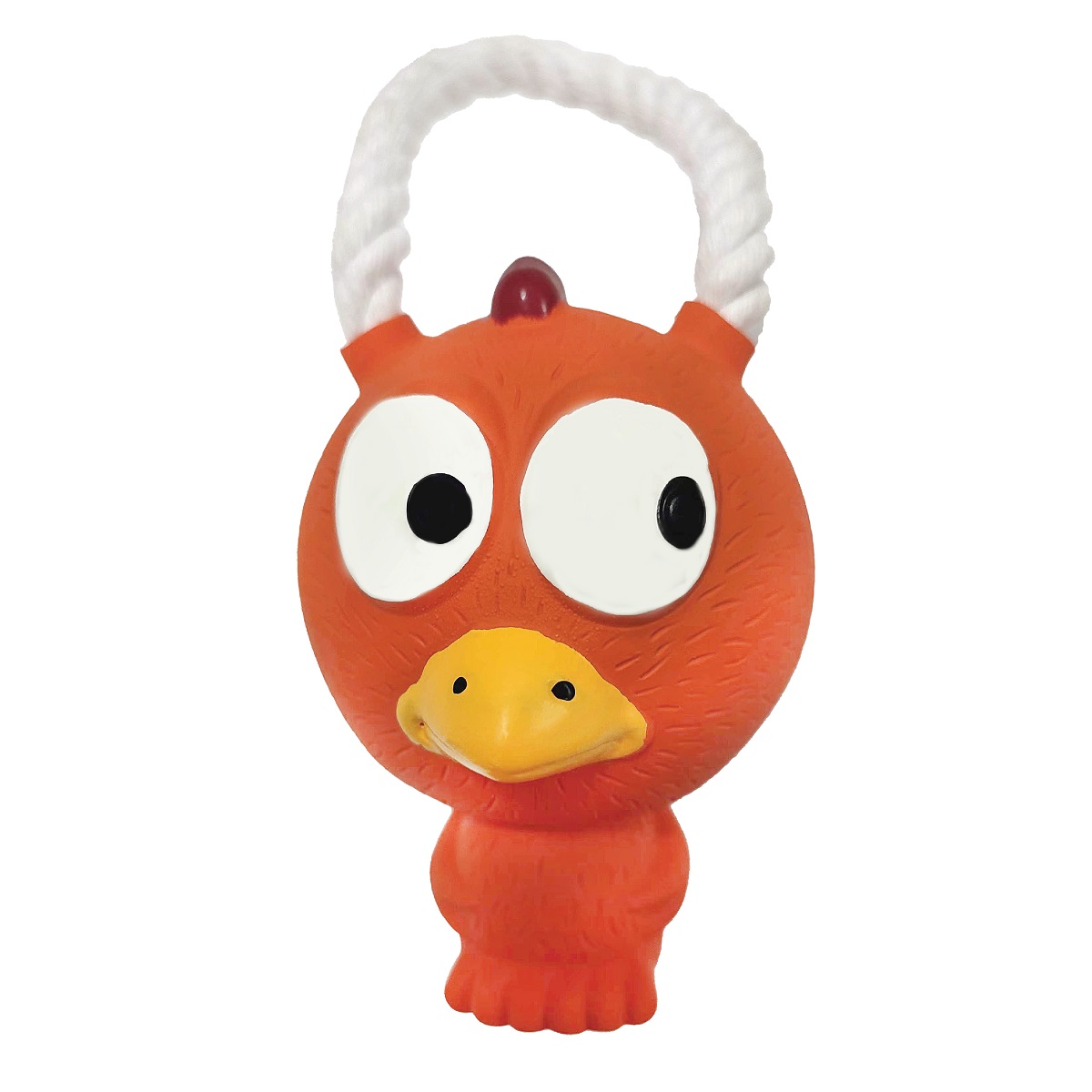 Goofy Tails Chicken Latex Squeaky Dog Toy - not to be enabled