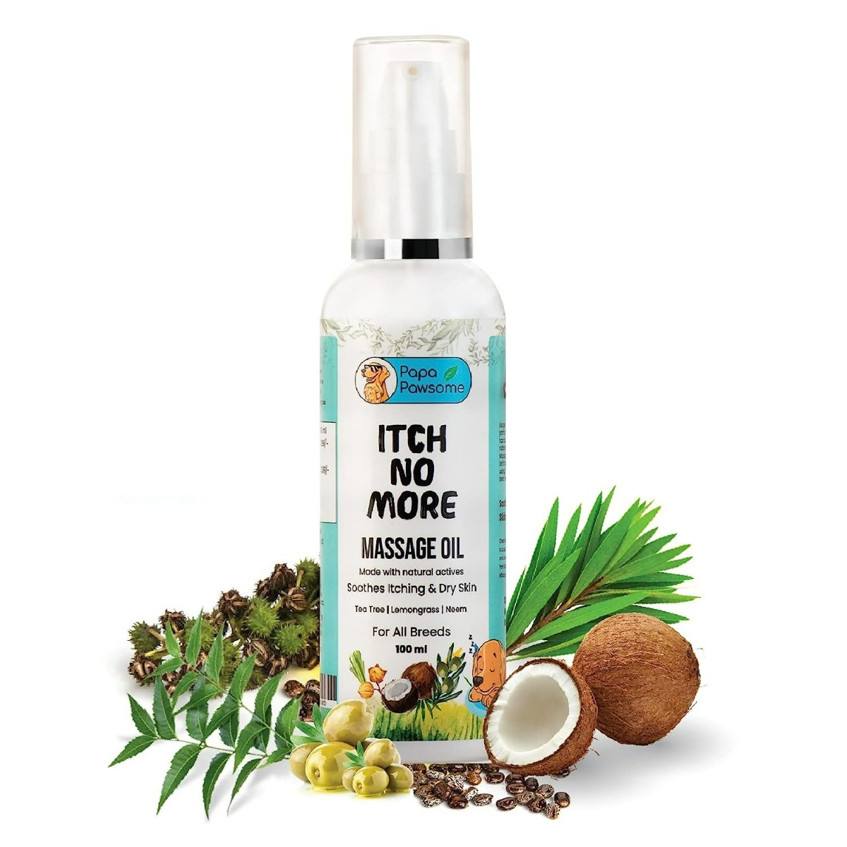 Papa Pawsome Itch No More Massage Oil For Dogs