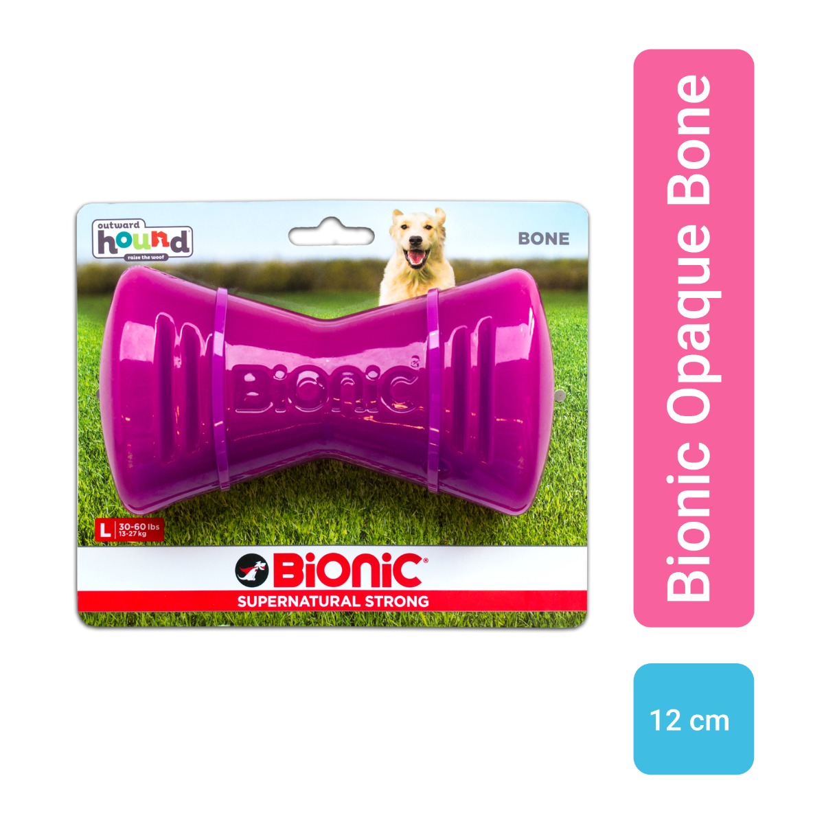 Outward Hound Bionic Opaque Bone Dog Toy Purple - Medium